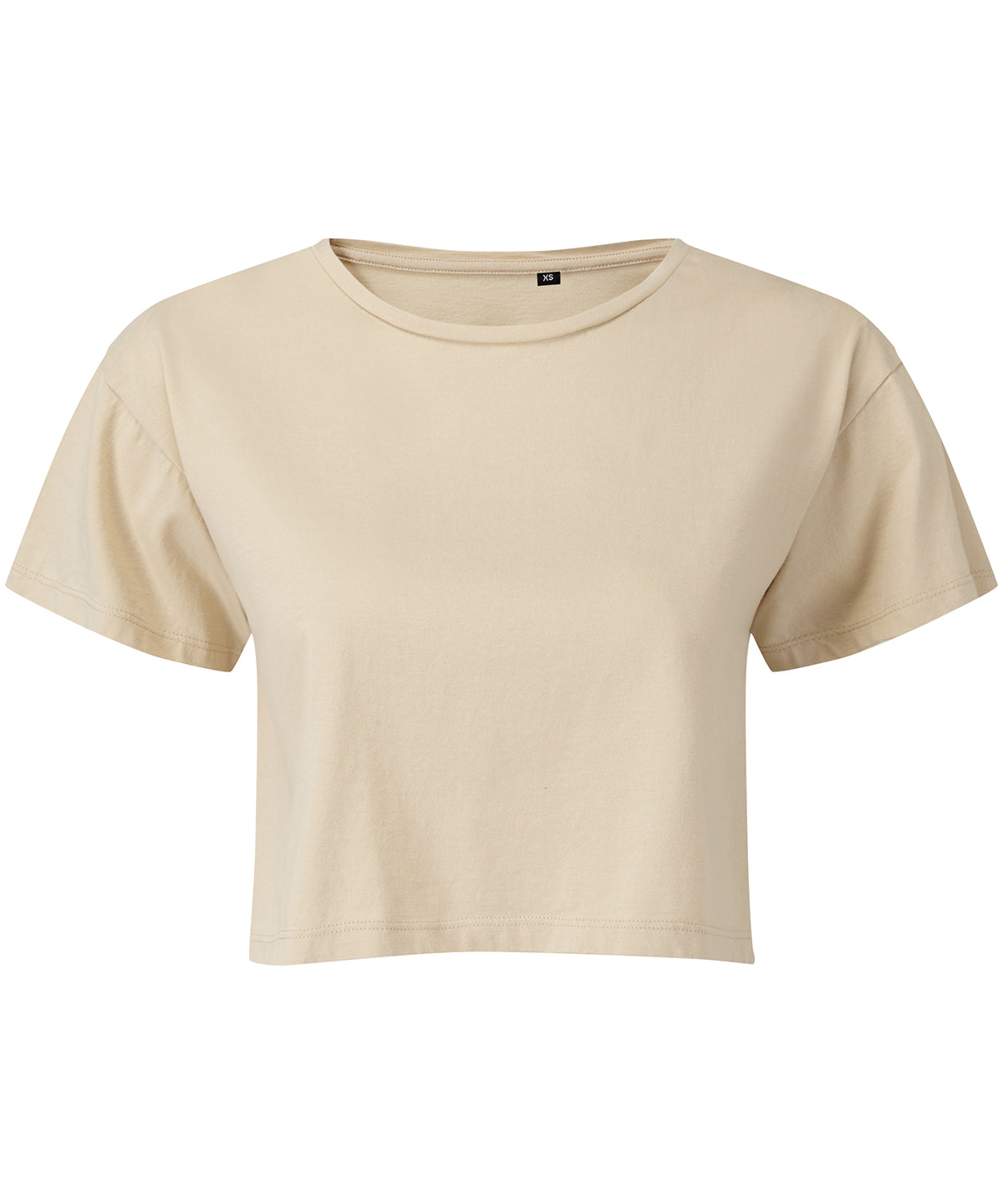Tryck din logga på T-shirts från TriDri - Anpassa TriDri crop top för damer i färgen Naturligt för företag, föreningar och privatpersoner