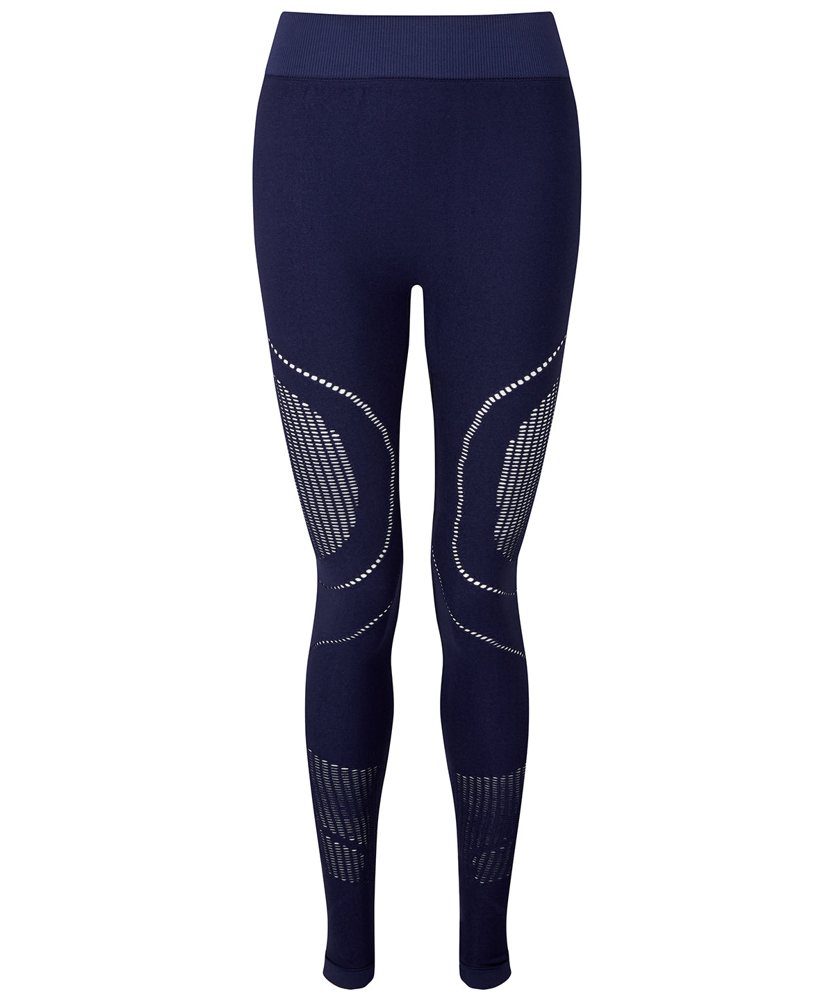 Tryck din logga på Leggings från TriDri - Anpassa TriDri sömlösa '3D fit' multisportleggings för damer i färgen Marinblå för företag, föreningar och privatpersoner