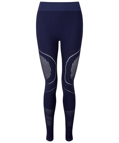 Tryck din logga på Leggings från TriDri - Anpassa TriDri sömlösa '3D fit' multisportleggings för damer i färgen Marinblå för företag, föreningar och privatpersoner