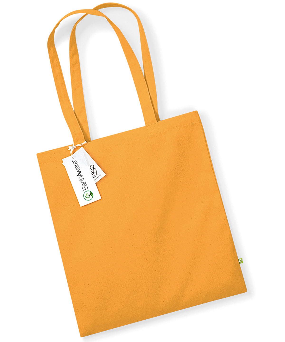 Tryck din logga på Väskor från Westford Mill - Anpassa EarthAware Organic Bag for Life i färgen Mellan Orange One Size för företag, föreningar och privatpersoner