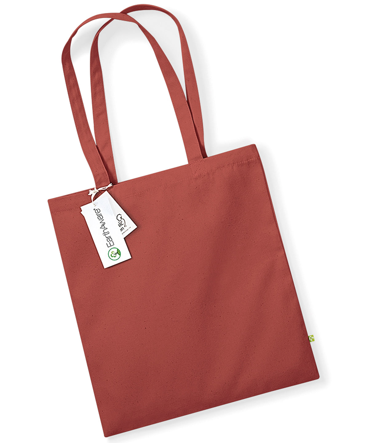 Tryck din logga på Väskor från Westford Mill - Anpassa EarthAware Organic Bag for Life i färgen Mörk orange One Size för företag, föreningar och privatpersoner