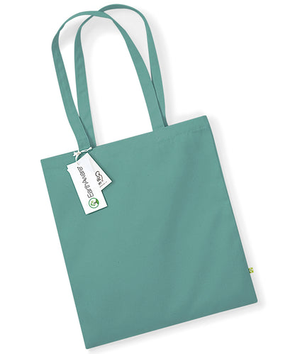 Tryck din logga på Väskor från Westford Mill - Anpassa EarthAware Organic Bag for Life i färgen Ljusgrön One Size för företag, föreningar och privatpersoner