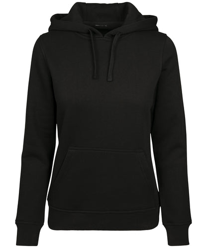 Tryck din logga på Hoodies från Build Your Brand - Anpassa Build Your Brand - Merch Dam Hoodie i färgen Svart för företag, föreningar och privatpersoner
