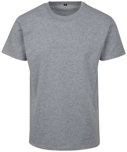 Tryck din logga på T-shirts från Build Your Brand - Anpassa Basic T-Shirt - Herr i färgen Ljunggrå för företag, föreningar och privatpersoner