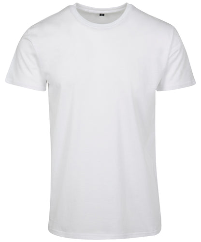 Tryck din logga på T-shirts från Build Your Brand - Anpassa Basic T-Shirt - Herr i färgen Vit för företag, föreningar och privatpersoner