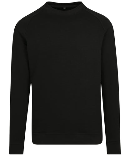 Tryck din logga på Sweatshirts från Build Your Brand - Anpassa Build Your Brand - Sweatshirt med Raglanhals i färgen Svart för företag, föreningar och privatpersoner