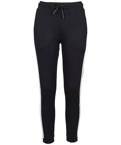 Tryck din logga på Mjukisbyxor från Build Your Brand - Anpassa Interlock joggingbyxor för damer i färgen Svart för företag, föreningar och privatpersoner