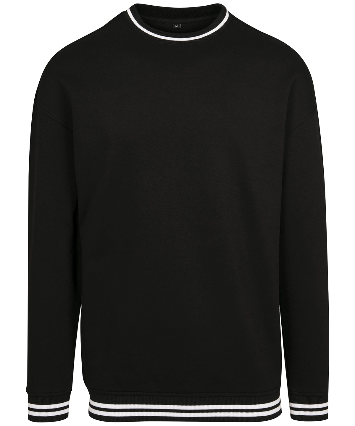 Tryck din logga på Sweatshirts från Build Your Brand - Anpassa Build Your Brand - College Sweat Crew i färgen Svart för företag, föreningar och privatpersoner