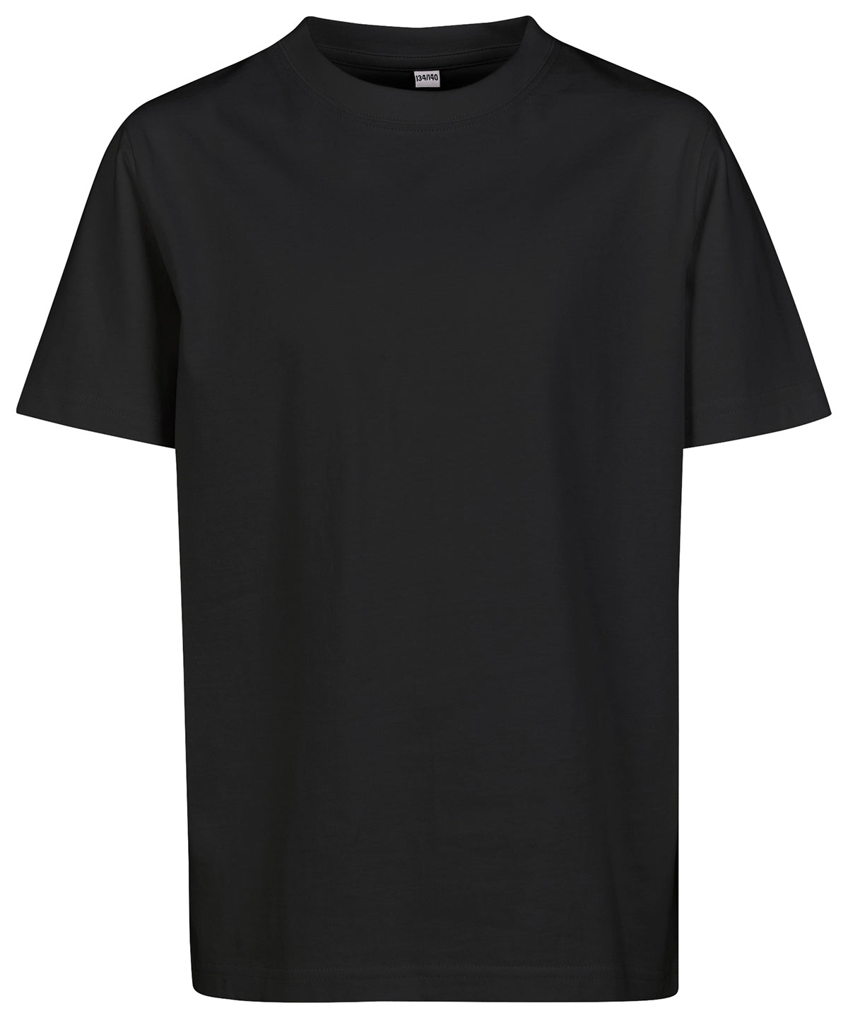 Tryck din logga på T-shirts från Build Your Brand - Anpassa Basic Tee - Barn i färgen Svart för företag, föreningar och privatpersoner