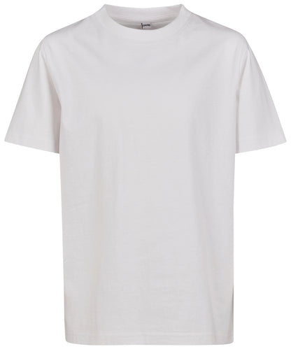 Tryck din logga på T-shirts från Build Your Brand - Anpassa Basic Tee - Barn i färgen Vit för företag, föreningar och privatpersoner