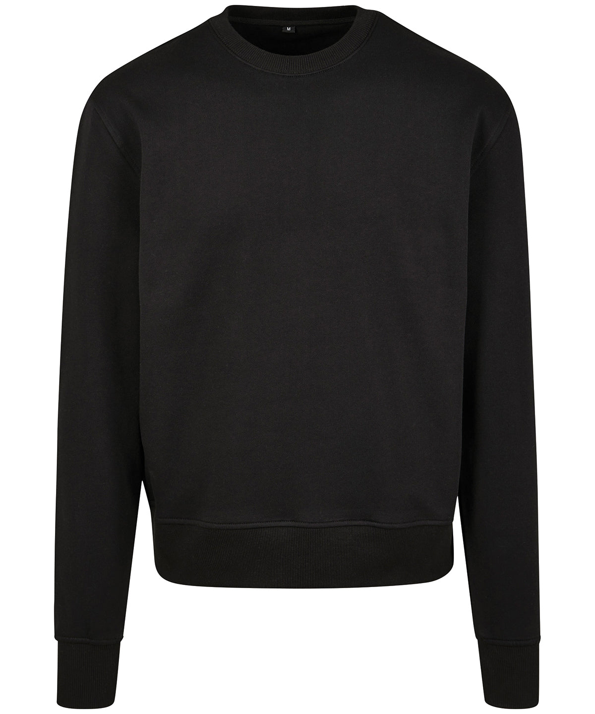 Tryck din logga på Sweatshirts från Build Your Brand - Anpassa Build Your Brand - Premium Oversize Crewneck i färgen Svart för företag, föreningar och privatpersoner