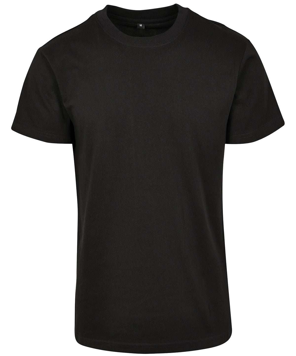Tryck din logga på T-shirts från Build Your Brand - Anpassa Premium Combed Jersey Tee i färgen Svart för företag, föreningar och privatpersoner