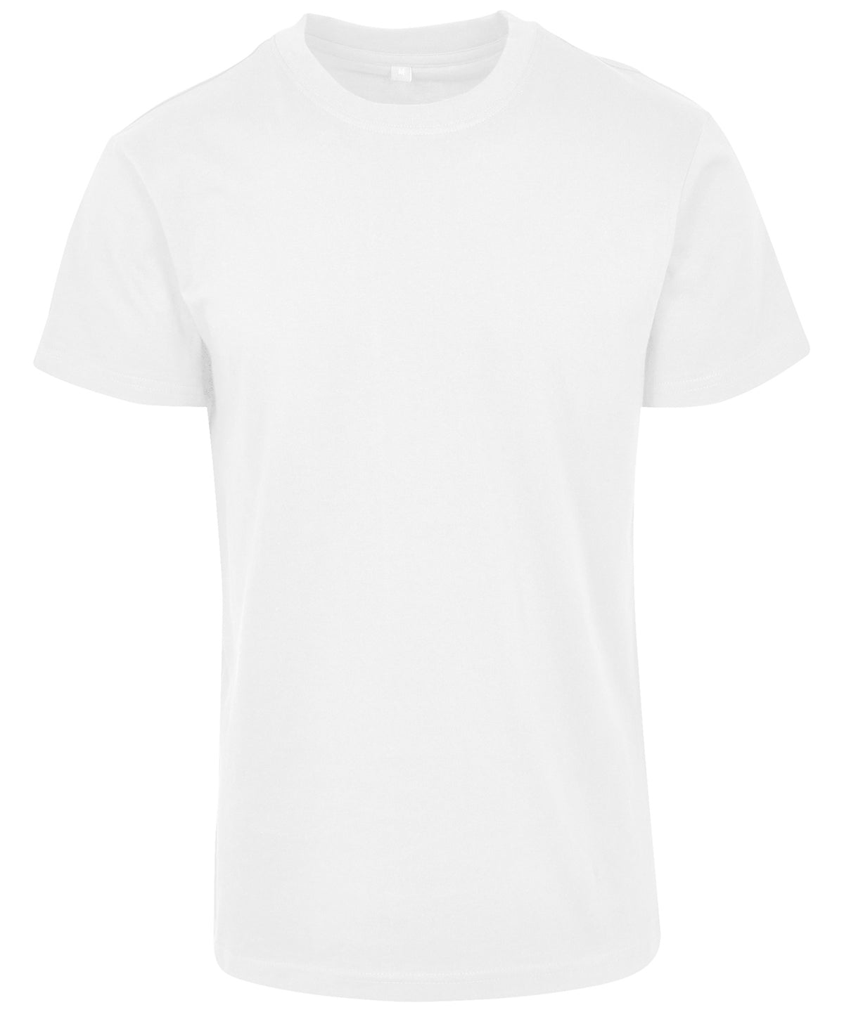 Tryck din logga på T-shirts från Build Your Brand - Anpassa Premium Combed Jersey Tee i färgen Vit för företag, föreningar och privatpersoner
