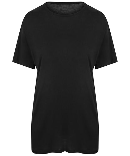 Tryck din logga på T-shirts från AWDis Ecologie - Anpassa Daintree EcoViscose T-Shirt i färgen Svart för företag, föreningar och privatpersoner