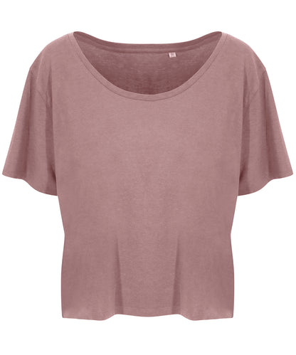Tryck din logga på T-shirts från AWDis Ecologie - Anpassa Daintree EcoViscose T-shirt - Dam i färgen Ljusrosa för företag, föreningar och privatpersoner