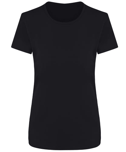 Tryck din logga på T-shirts från AWDis Ecologie - Anpassa Ambaro Recycled T-Shirt - Dam i färgen Svart för företag, föreningar och privatpersoner