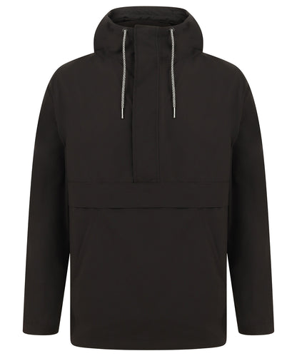 Tryck din logga på Jackor från Front Row - Anpassa Pullover med halv dragkedja i färgen Svart för företag, föreningar och privatpersoner