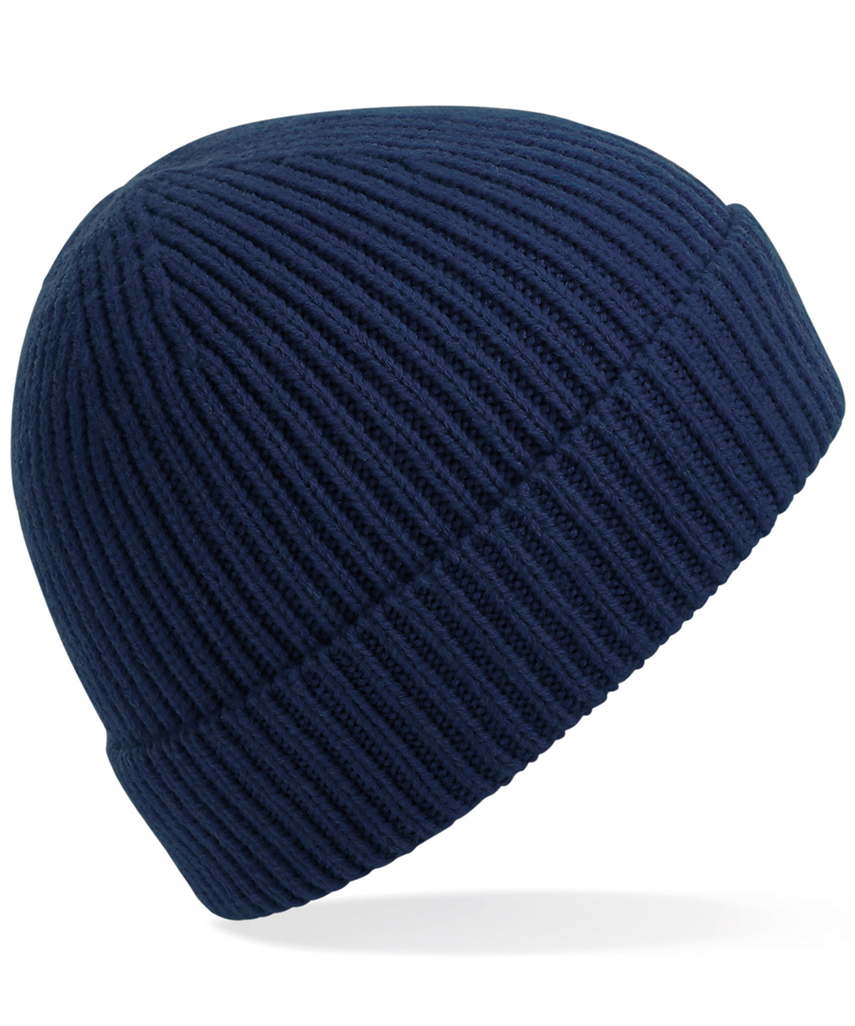 Tryck din logga på Mössor från Beechfield - Anpassa Mössa i ribbstickad Engineered knit i färgen Royal One Size för företag, föreningar och privatpersoner