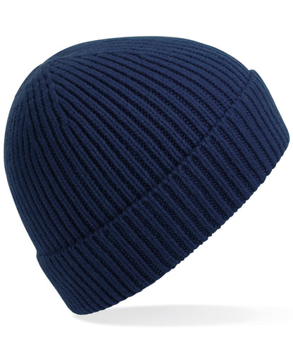 Tryck din logga på Mössor från Beechfield - Anpassa Mössa i ribbstickad Engineered knit i färgen Royal One Size för företag, föreningar och privatpersoner