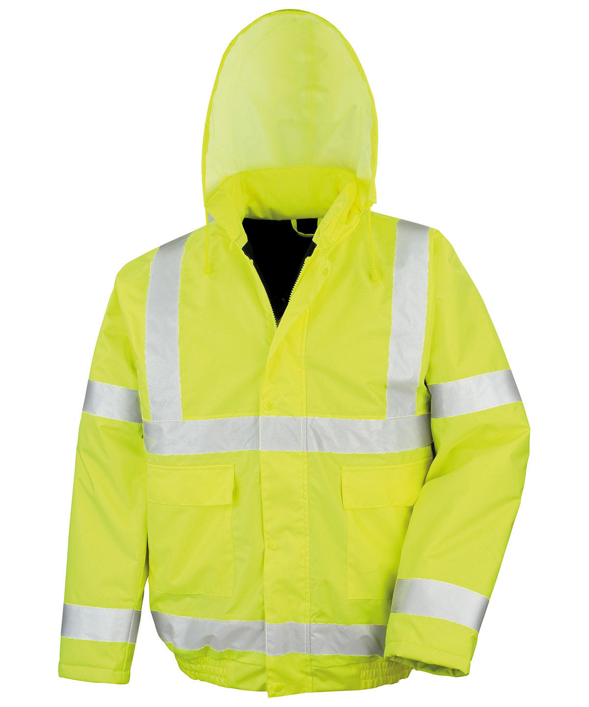 Tryck din logga på Jackor från Result Core - Anpassa Core vinterblouson med hög visir i färgen Neon gul för företag, föreningar och privatpersoner
