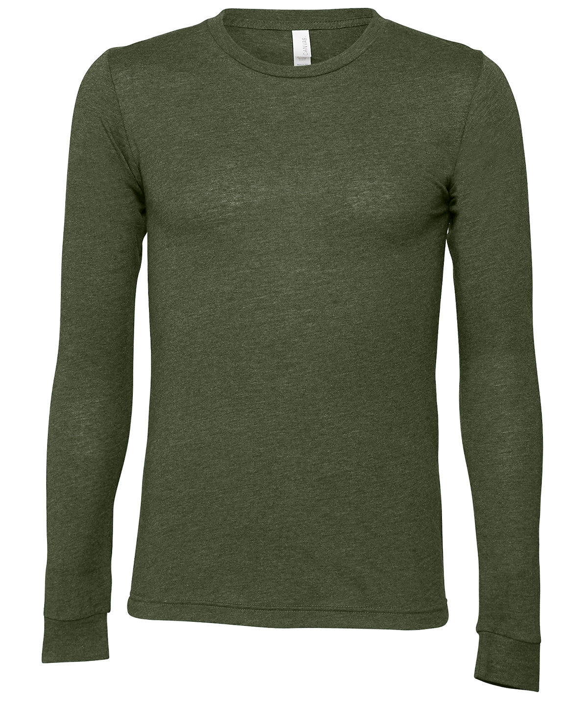 Tryck din logga på T-shirts från Bella Canvas - Anpassa Unisex Long Sleeve Jersey T-Shirt i färgen Mörkgrön för företag, föreningar och privatpersoner