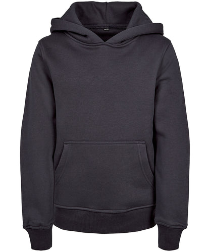 Tryck din logga på Hoodies från Build Your Brand - Anpassa Build Your Brand - Bas Hoodie för Barn i färgen Marinblå för företag, föreningar och privatpersoner
