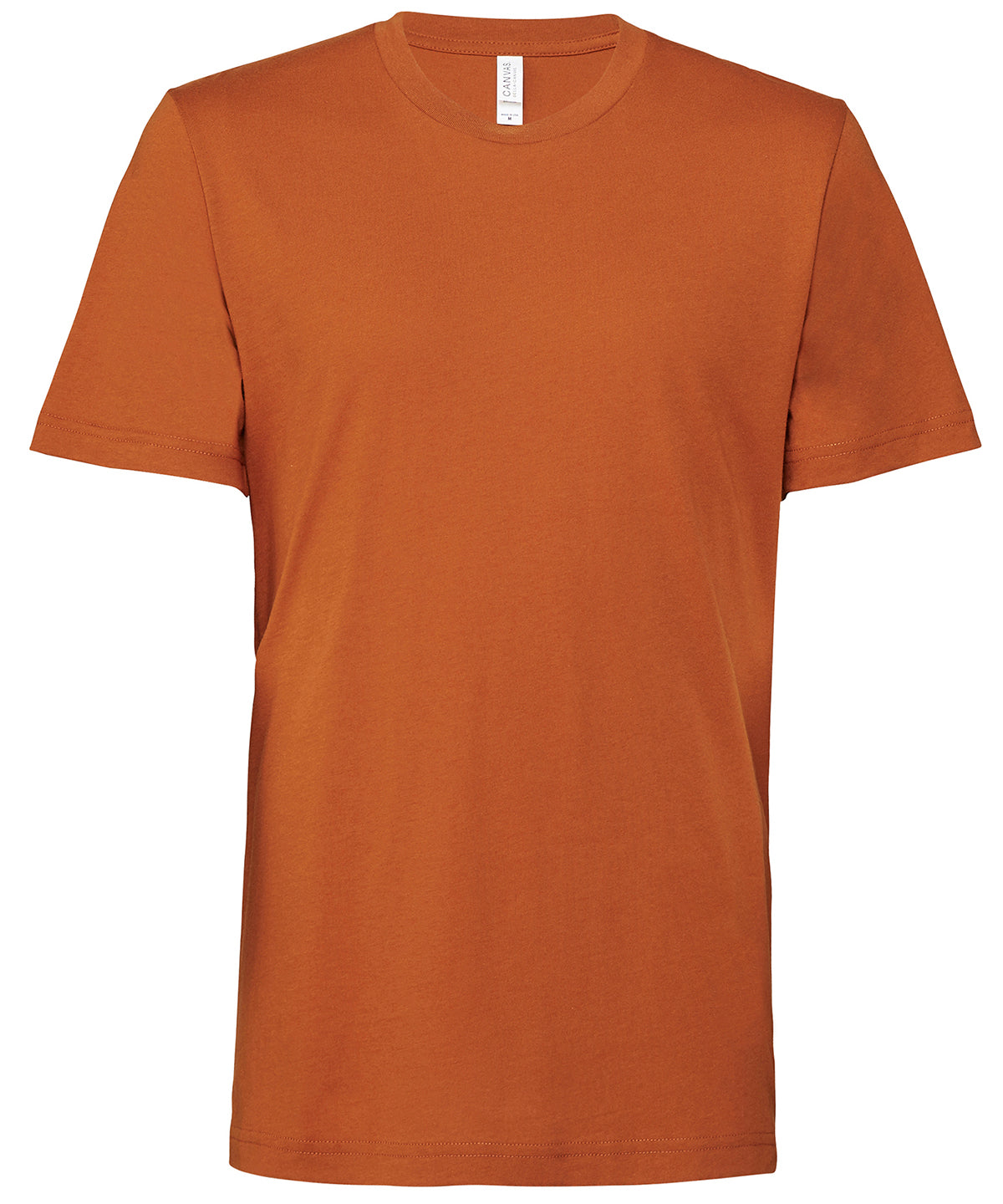 Tryck din logga på T-shirts från Bella Canvas - Anpassa Unisex Crew Neck Jersey T-Shirt i färgen Mörk orange för företag, föreningar och privatpersoner
