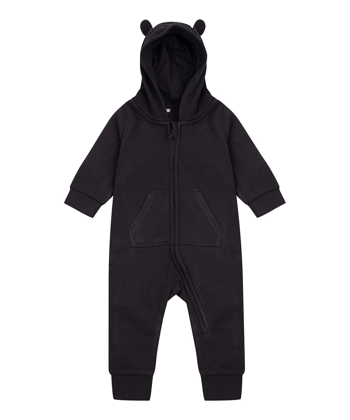 Tryck din logga på Jumpsuits från Larkwood - Anpassa Fleece allt-i-ett i färgen Svart för företag, föreningar och privatpersoner