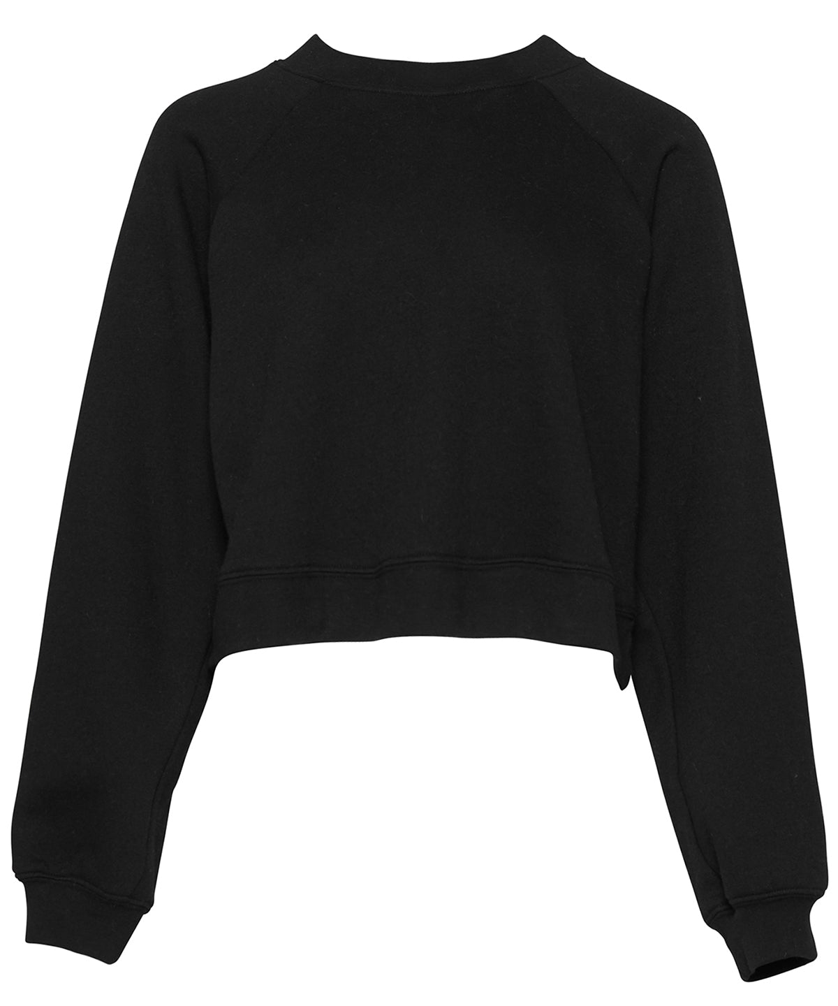 Tryck din logga på Sweatshirts från Bella Canvas - Anpassa Bella Canvas - Fleece Raglan Pullover för damer i färgen Svart för företag, föreningar och privatpersoner