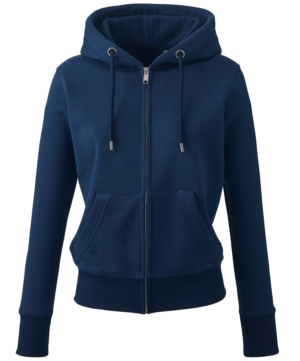 Tryck din logga på Hoodies från Anthem - Anpassa Anthem - Studio Zip Hoodie för Dam i färgen Marinblå för företag, föreningar och privatpersoner