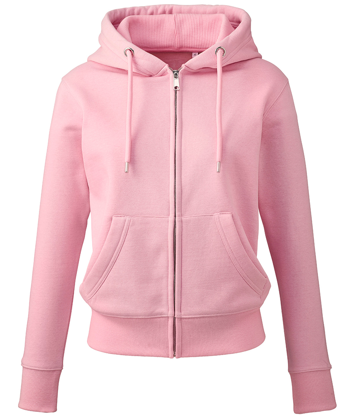 Tryck din logga på Hoodies från Anthem - Anpassa Anthem - Studio Zip Hoodie för Dam i färgen Mellanrosa för företag, föreningar och privatpersoner