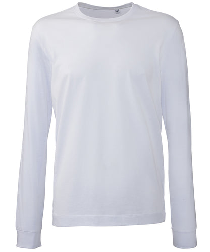 Tryck din logga på T-shirts från Anthem - Anpassa Anthem Long Sleeve Tee i färgen Vit för företag, föreningar och privatpersoner