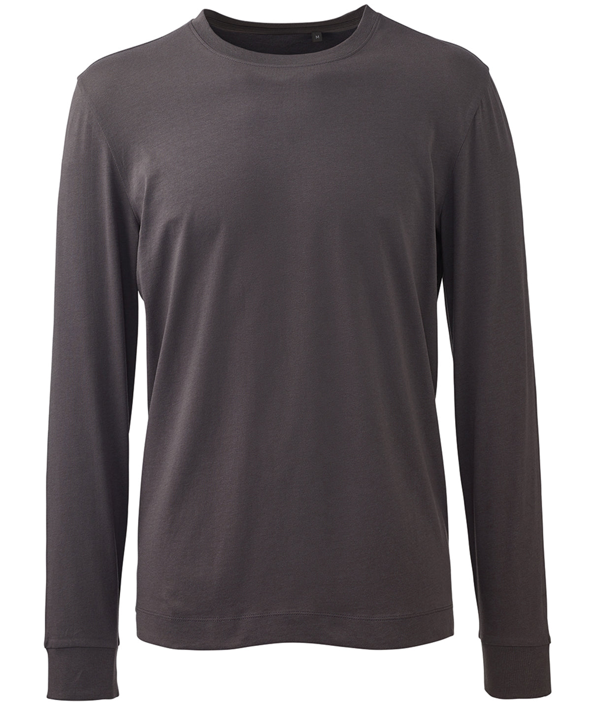 Tryck din logga på T-shirts från Anthem - Anpassa Anthem Long Sleeve Tee i färgen Mörkgrå för företag, föreningar och privatpersoner