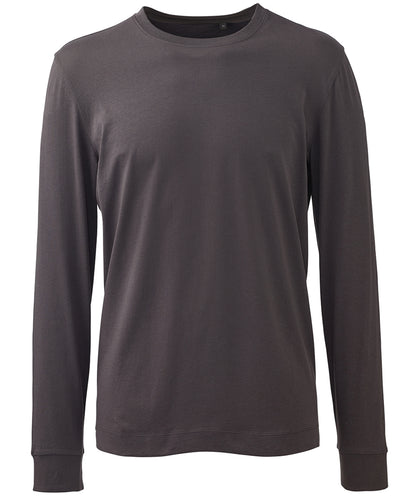 Tryck din logga på T-shirts från Anthem - Anpassa Anthem Long Sleeve Tee i färgen Mörkgrå för företag, föreningar och privatpersoner