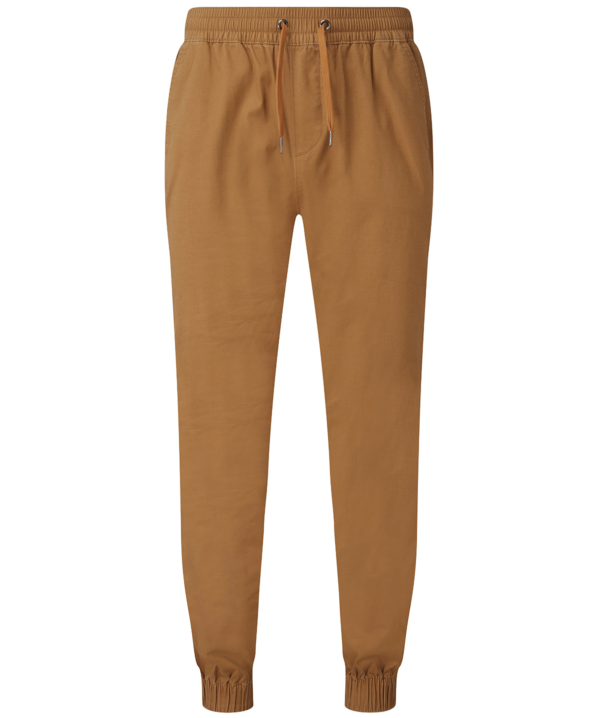 Tryck din logga på Mjukisbyxor från Asquith & Fox - Anpassa Twill-jogger i färgen Mellanbrun för företag, föreningar och privatpersoner