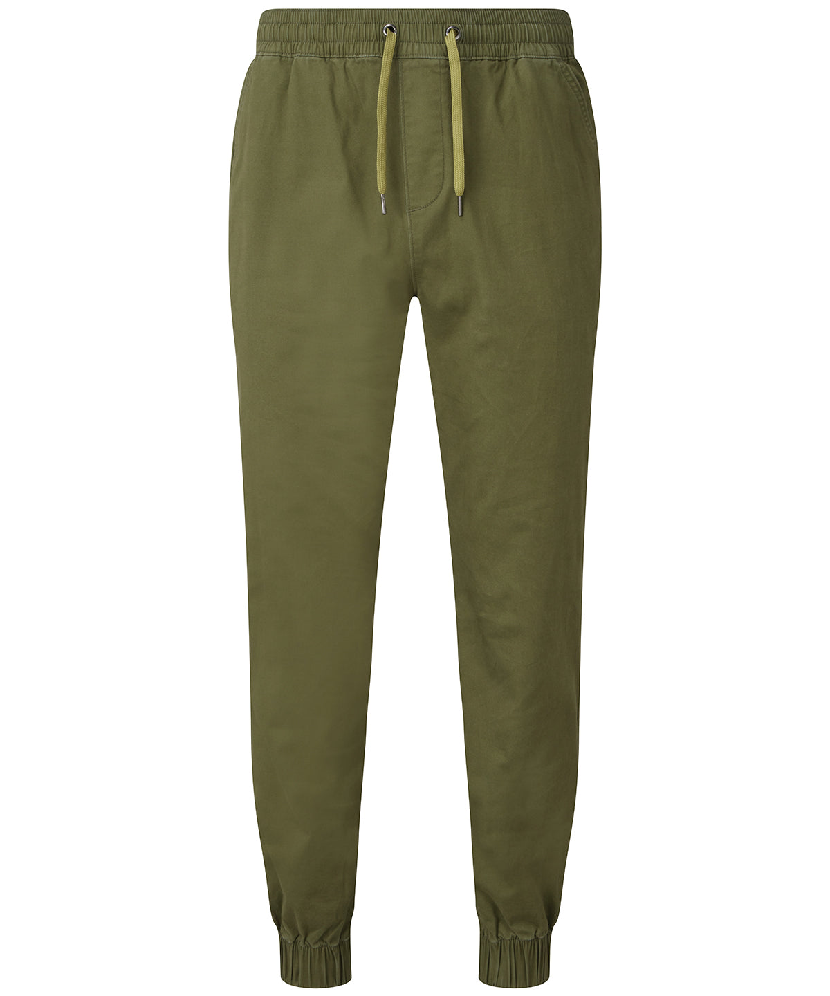 Tryck din logga på Mjukisbyxor från Asquith & Fox - Anpassa Twill-jogger i färgen Oliv för företag, föreningar och privatpersoner
