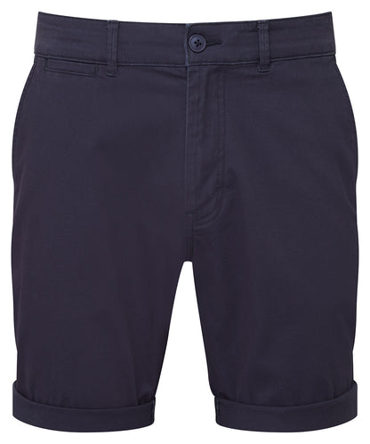 Tryck din logga på Shorts från Asquith & Fox - Anpassa Lätta chino-shorts för herrar i färgen Marinblå för företag, föreningar och privatpersoner