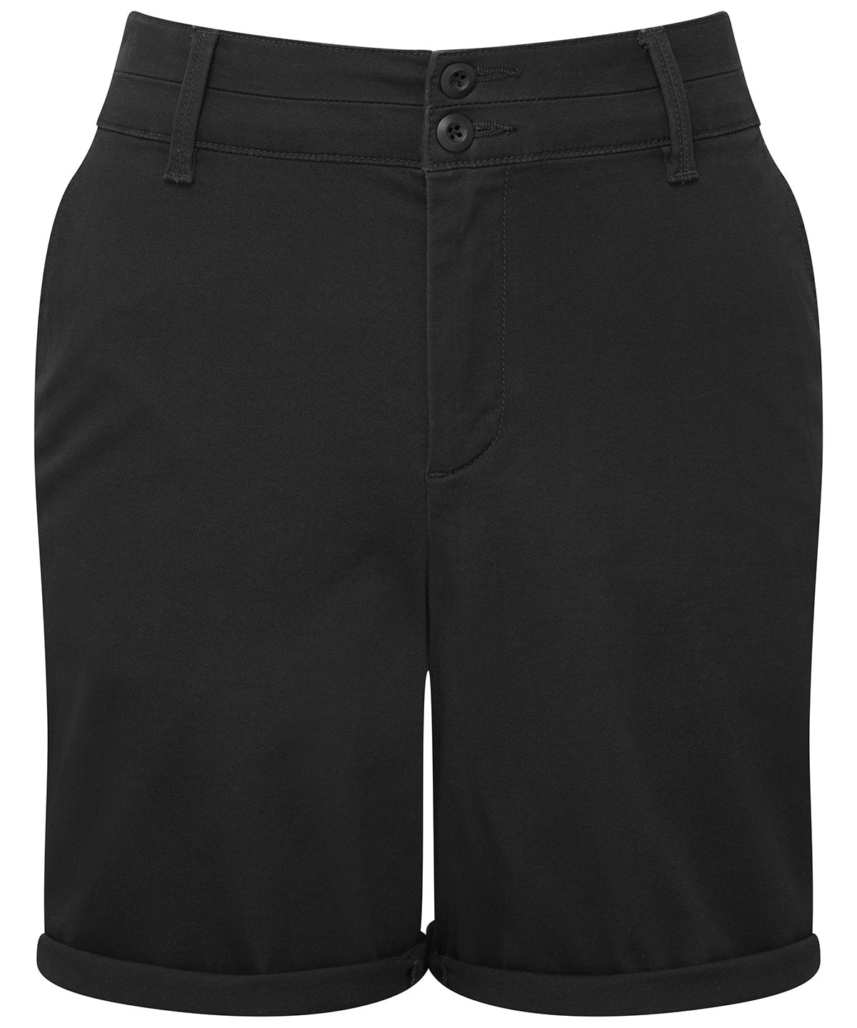 Tryck din logga på Shorts från Asquith & Fox - Anpassa Lätta chino-shorts för damer i färgen Svart för företag, föreningar och privatpersoner