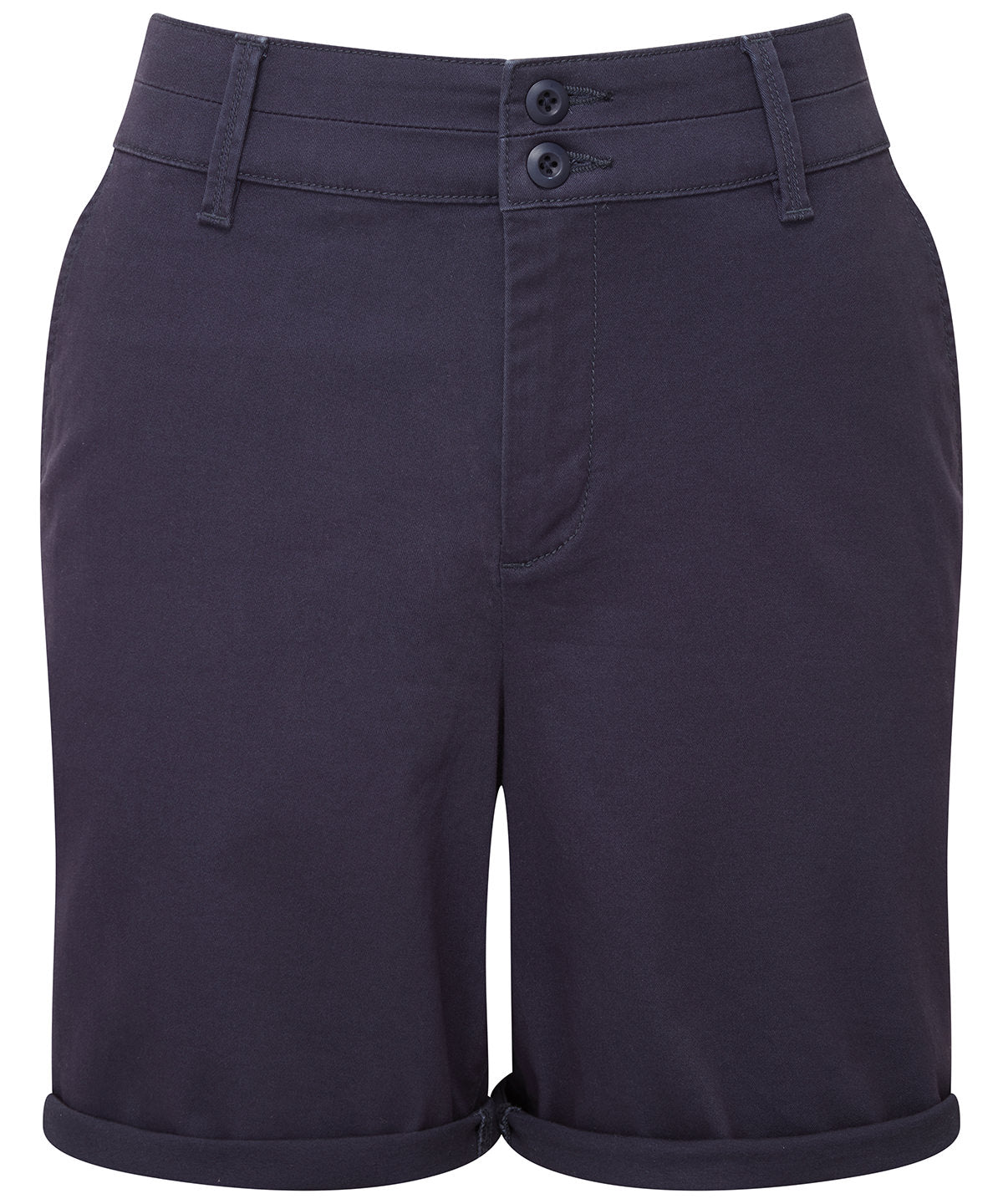 Tryck din logga på Shorts från Asquith & Fox - Anpassa Lätta chino-shorts för damer i färgen Marinblå för företag, föreningar och privatpersoner