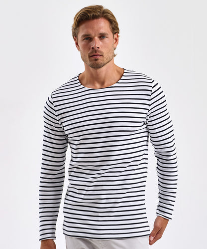 Tryck din logga på T-shirts från Asquith & Fox - Anpassa Marinire Coastal Long Sleeve Tee - Herr i färgen för företag, föreningar och privatpersoner