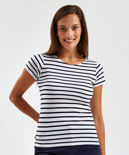 Tryck din logga på T-shirts från Asquith & Fox - Anpassa Marinire Coastal Short Sleeve Tee-Dam i färgen för företag, föreningar och privatpersoner