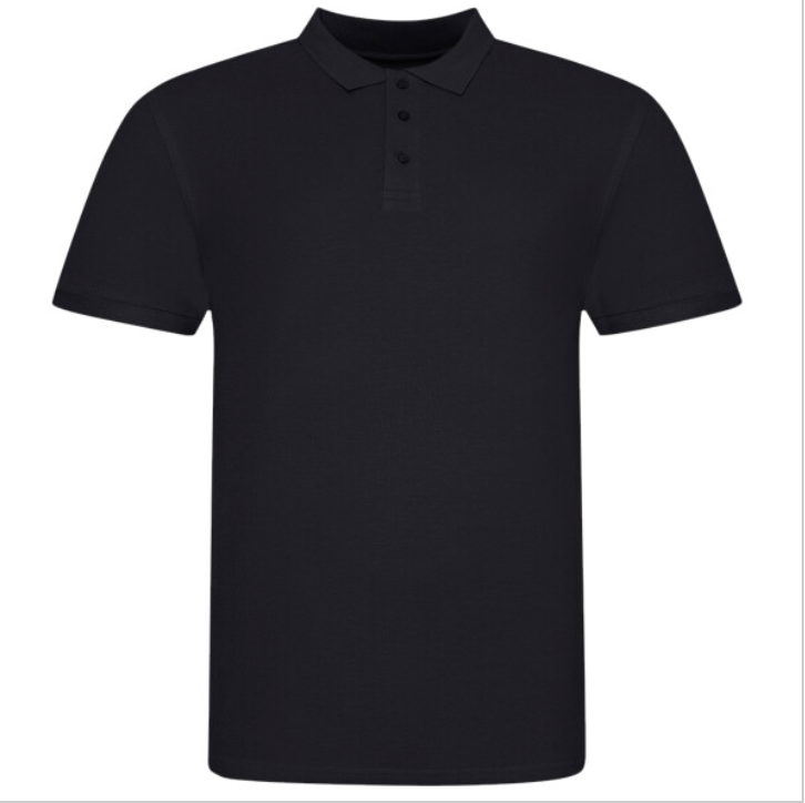 Tryck din logga på från Impala Print Shop - Anpassa AWDis The 100 polo JP100 i färgen Svart för företag, föreningar och privatpersoner