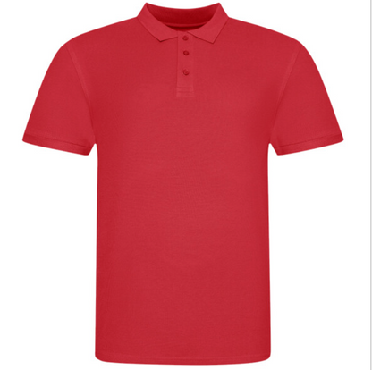 Tryck din logga på från Impala Print Shop - Anpassa AWDis The 100 polo JP100 i färgen Rött för företag, föreningar och privatpersoner