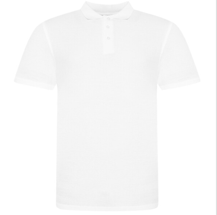 Tryck din logga på från Impala Print Shop - Anpassa AWDis The 100 polo JP100 i färgen Vitt för företag, föreningar och privatpersoner