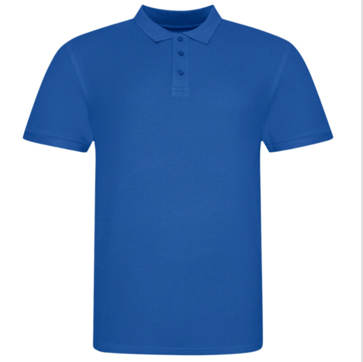 Tryck din logga på från Impala Print Shop - Anpassa AWDis The 100 polo JP100 i färgen Blå för företag, föreningar och privatpersoner