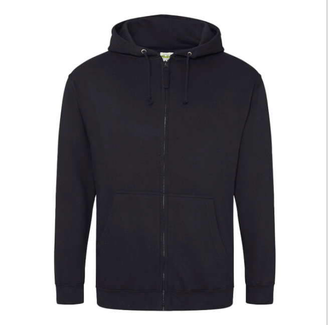 Tryck din logga på från Impala Print Shop - Anpassa AWDis Zoodie JH050 i färgen Jet Black för företag, föreningar och privatpersoner