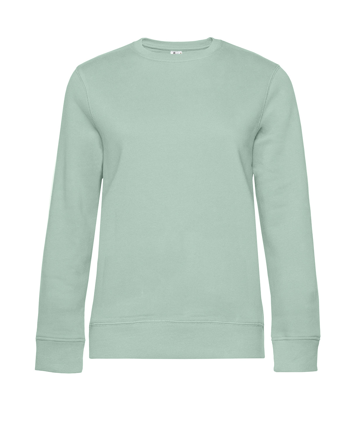 Tryck din logga på Sweatshirts från B&C Collection - Anpassa B&C Collection - Queen halsringning i färgen Mellan grön för företag, föreningar och privatpersoner