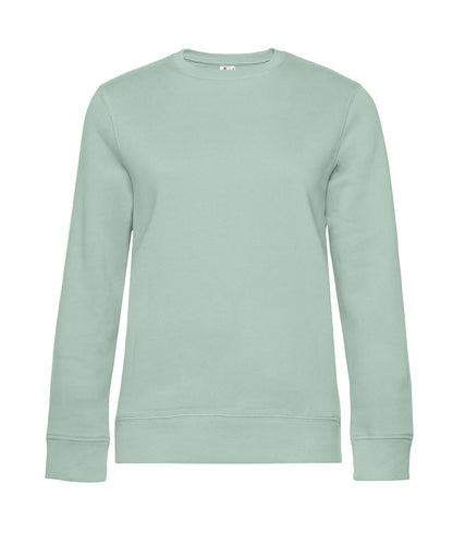 Tryck din logga på Sweatshirts från B&C Collection - Anpassa B&C Collection - Queen halsringning i färgen Mellan grön för företag, föreningar och privatpersoner
