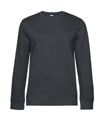 Tryck din logga på Sweatshirts från B&C Collection - Anpassa B&C Collection - Queen halsringning i färgen Mörkgrå för företag, föreningar och privatpersoner