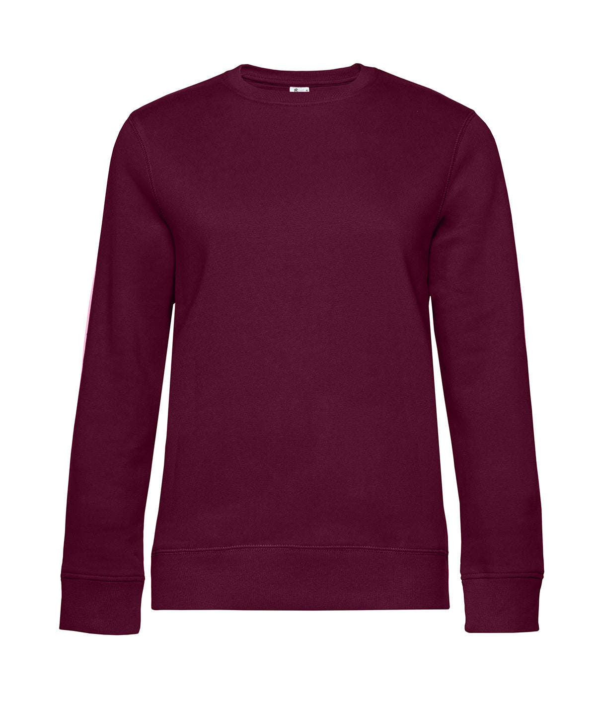 Tryck din logga på Sweatshirts från B&C Collection - Anpassa B&C Collection - Queen halsringning i färgen Mörkröd för företag, föreningar och privatpersoner